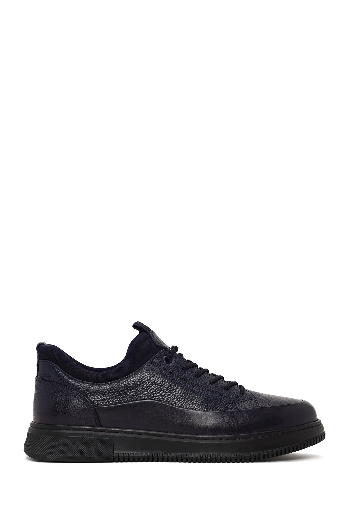 Erkek Lacivert Bağcıklı Deri Sneaker WM720006DF | Derimod