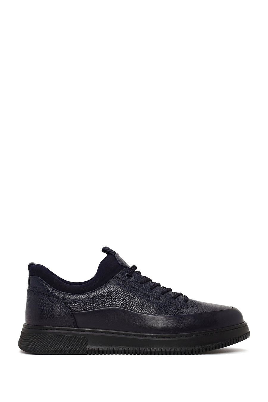 Male Navy Lace-up Leather Sneaker WM720006DF | Derimod