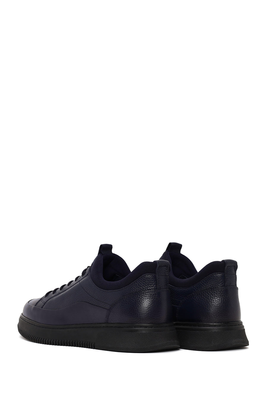 Male Navy Lace-up Leather Sneaker