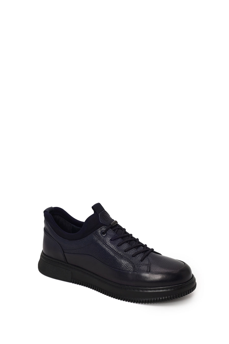 Male Navy Lace-up Leather Sneaker