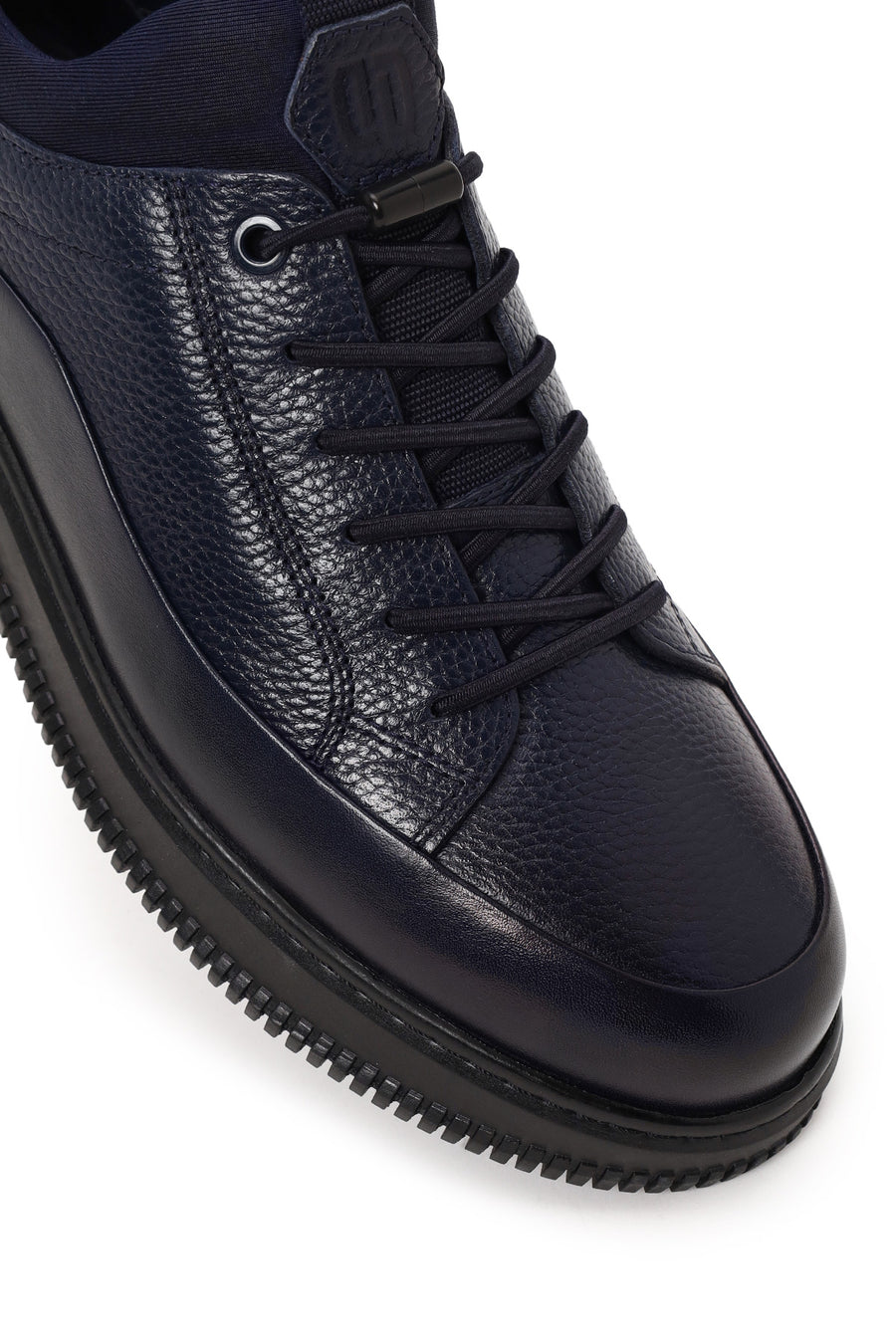 Male Navy Lace-up Leather Sneaker