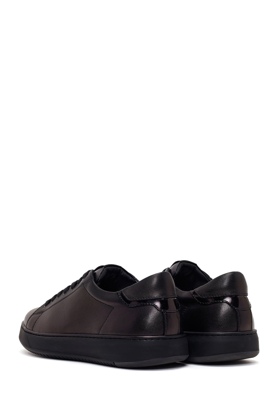 Derimod Fly Male Black Lace-Up Thick-Soled Leather Sneaker