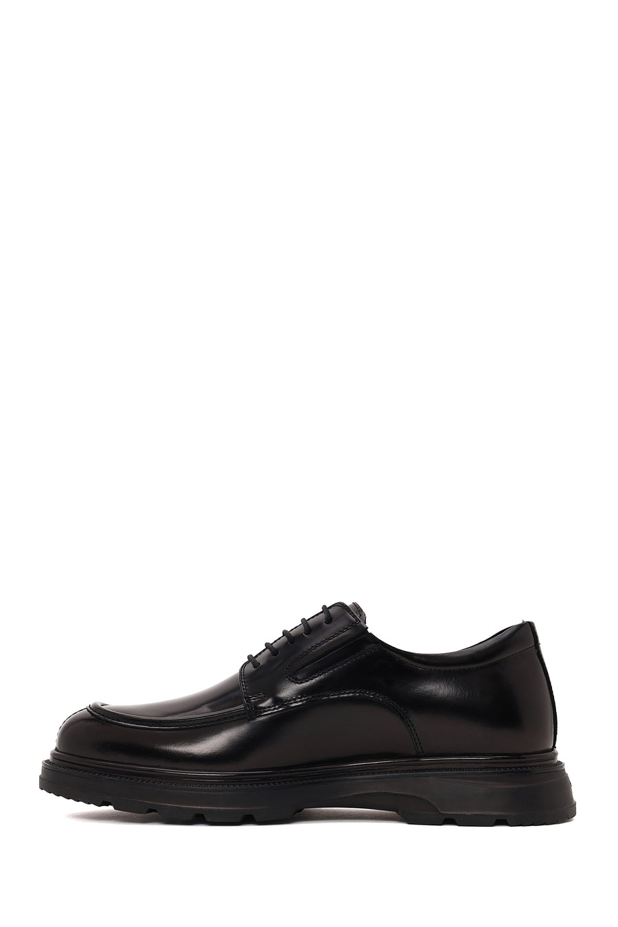 Derimod Fly Male Black Lace-Up Thick-Soled Leather Casual Shoes