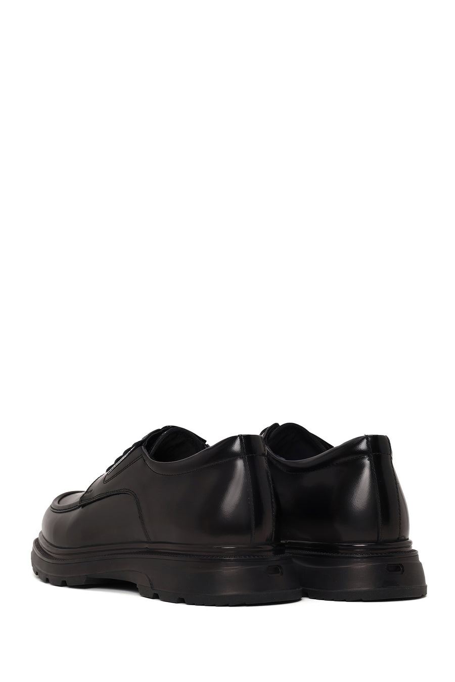 Derimod Fly Male Black Lace-Up Thick-Soled Leather Casual Shoes