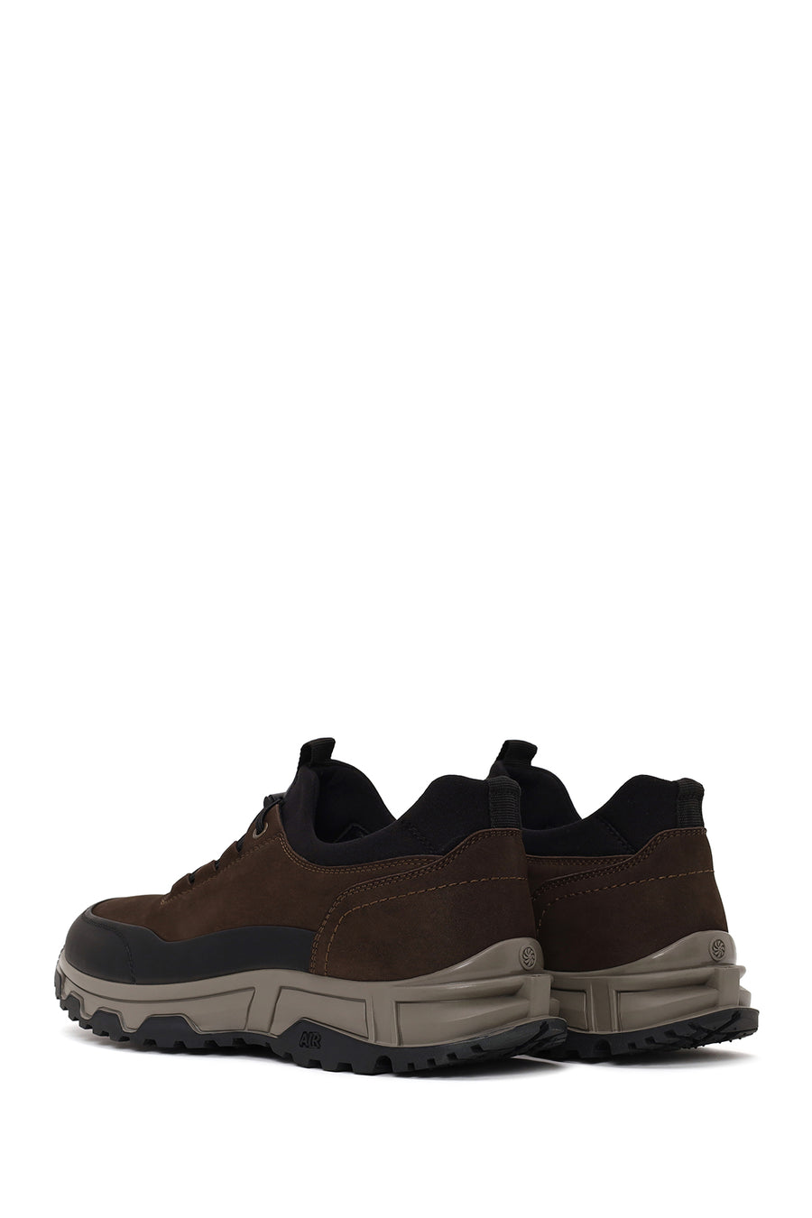 Derimod Fly Male Brown Lace-Up Thick-Soled Nubuck Leather Casual Sneaker