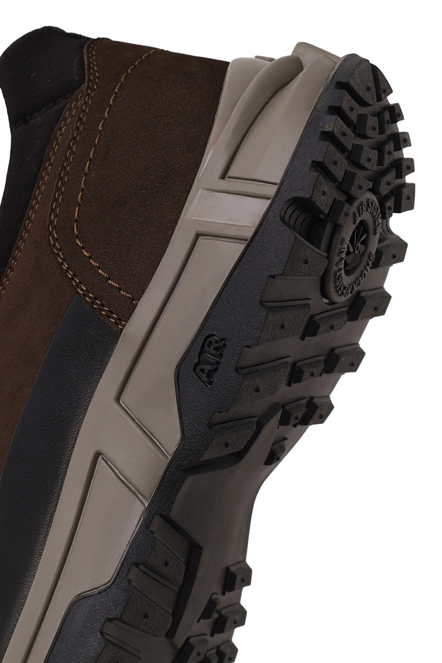 Derimod Fly Male Brown Lace-Up Thick-Soled Nubuck Leather Casual Sneaker