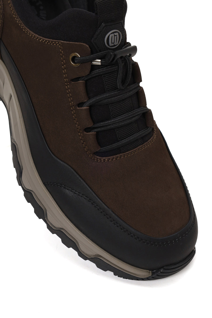 Derimod Fly Male Brown Lace-Up Thick-Soled Nubuck Leather Casual Sneaker
