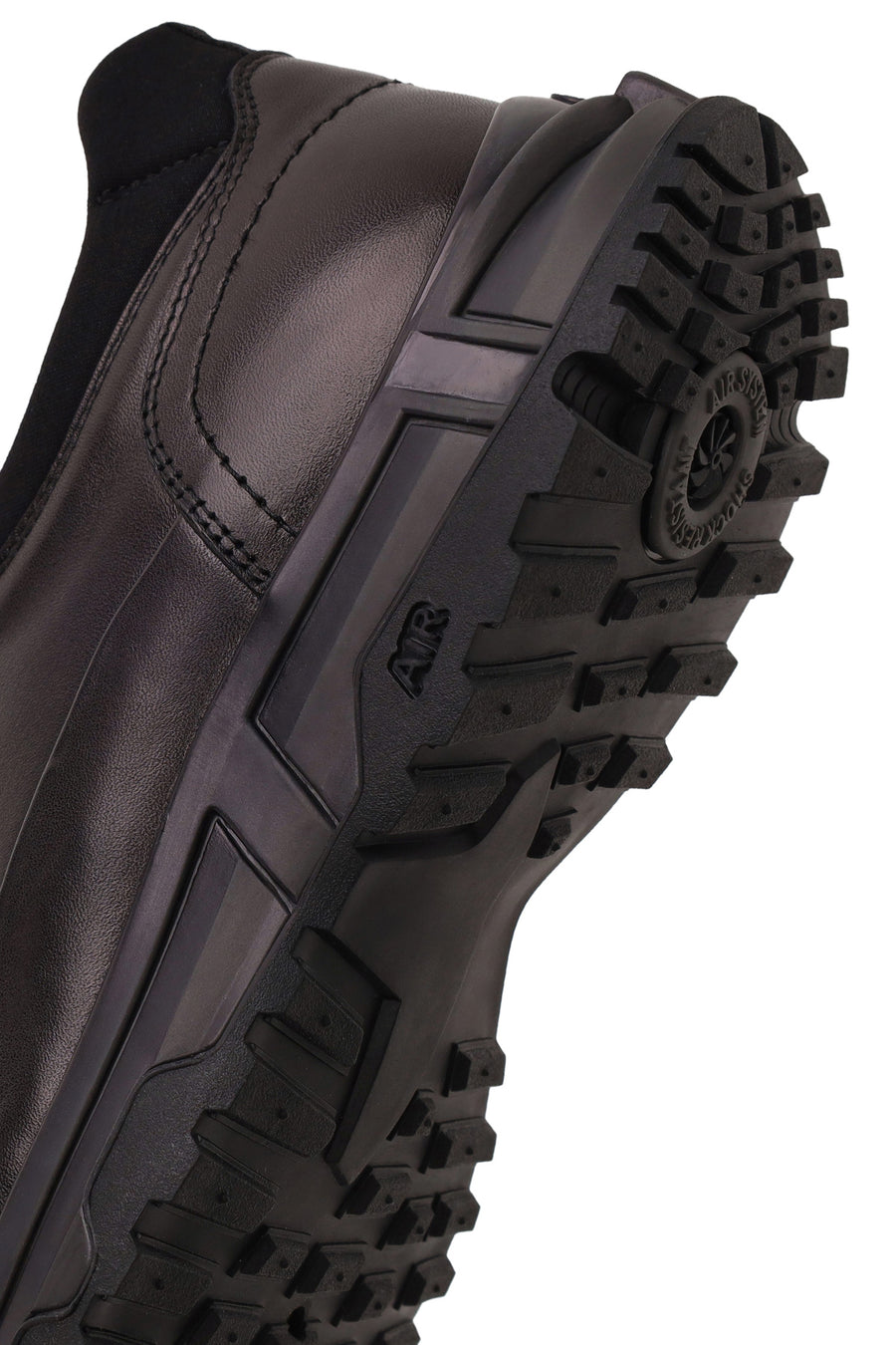 Derimod Fly Male Black Lace-Up Thick-Soled Leather Casual Sneaker