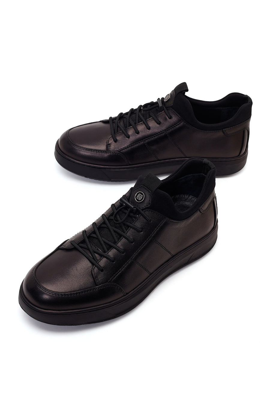 Derimod Fly Male Black Lace-Up Leather Casual Sneaker