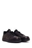 Derimod Fly Erkek Siyah Bağcıklı Deri Casual Sneaker | Derimod