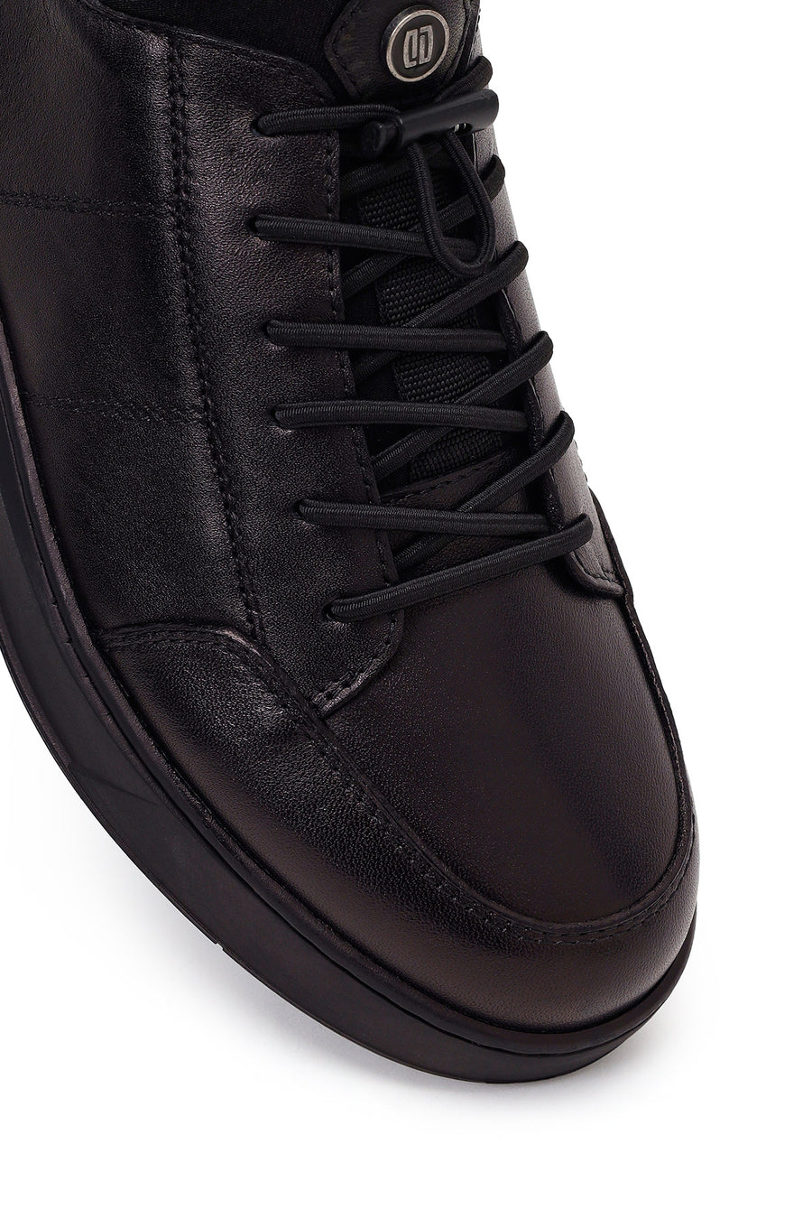 Derimod Fly Male Black Lace-Up Leather Casual Sneaker