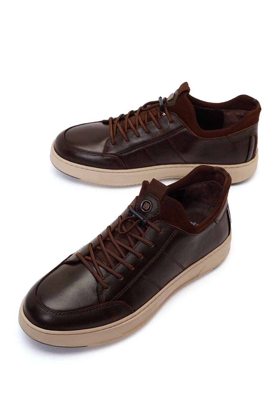 Derimod Fly Male Brown Lace-up Leather Casual Sneaker
