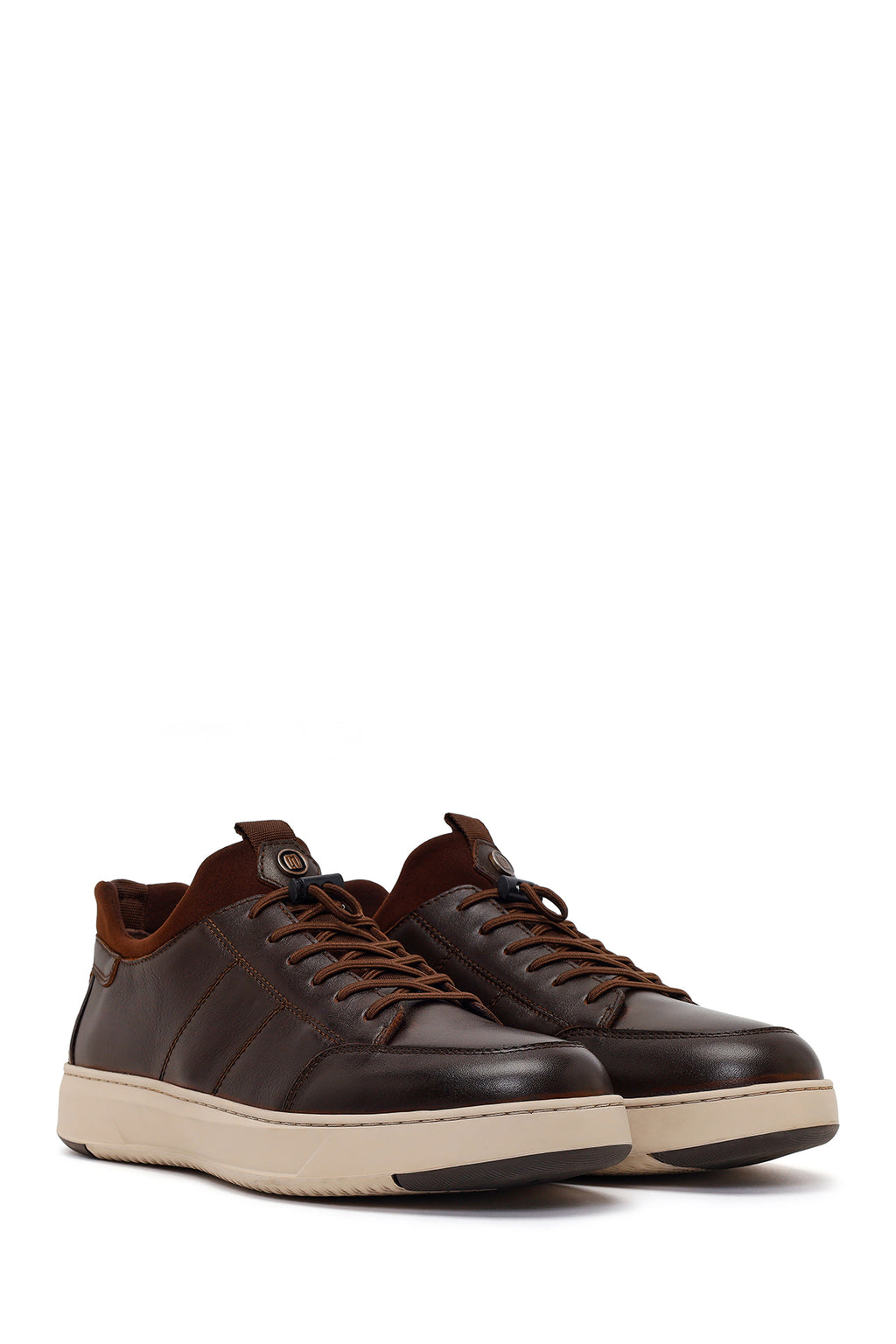 Derimod Fly Erkek Kahverengi Bağcıklı Deri Casual Sneaker