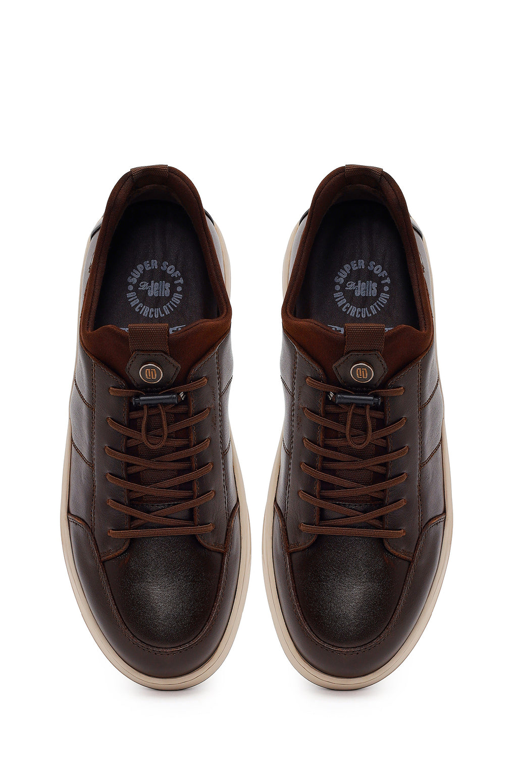 Derimod Fly Erkek Kahverengi Bağcıklı Deri Casual Sneaker