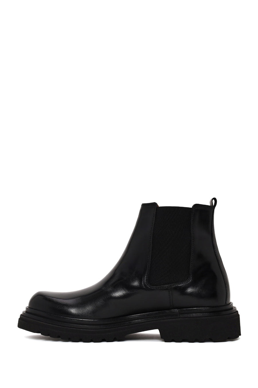 Derimod Black Male Black Thick-Soled Leather Casual Chelsea Boots