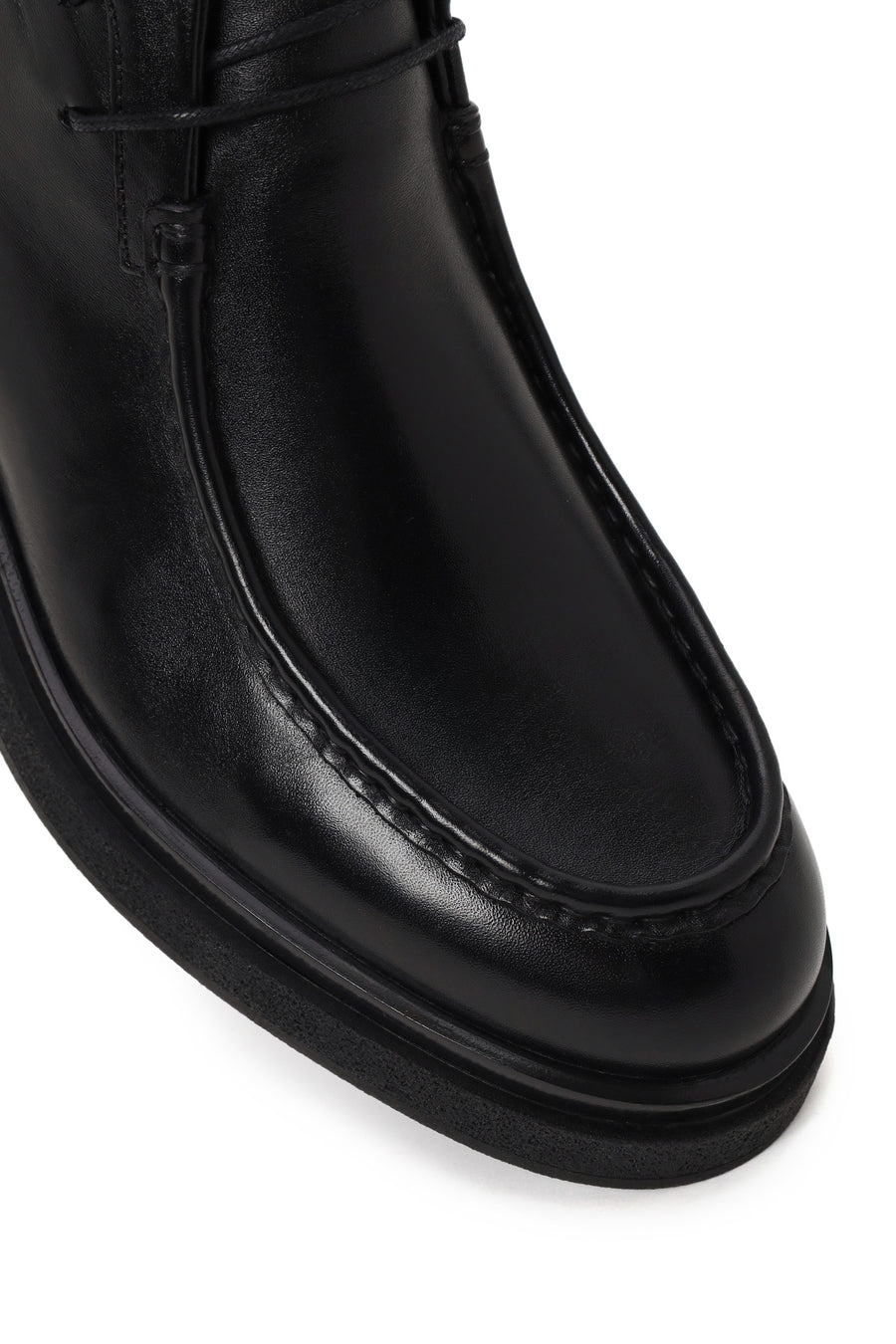 Male Black Lace-up Leather Casual Boots