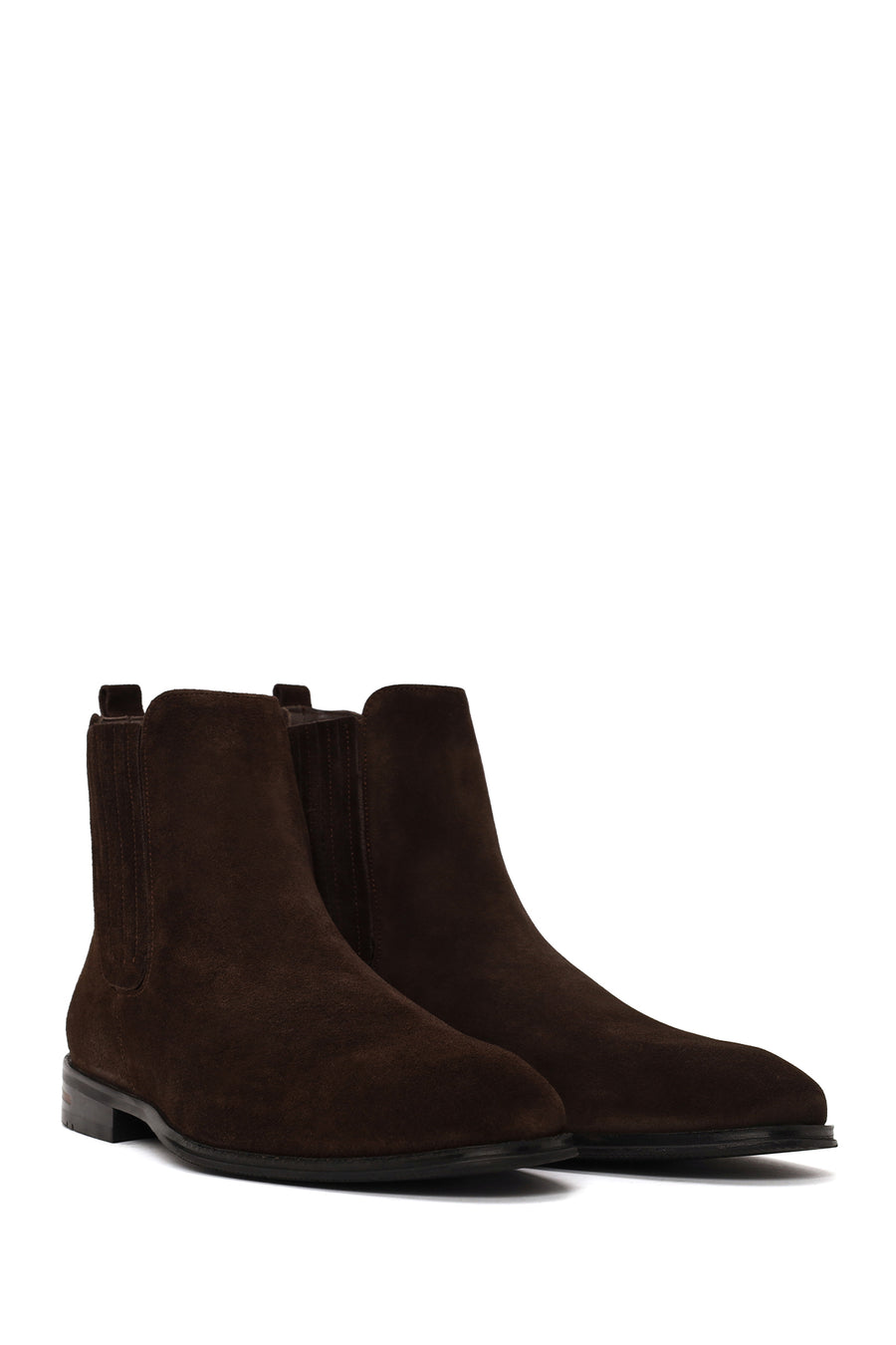 Male Brown Suede Classic Chelsea Boots