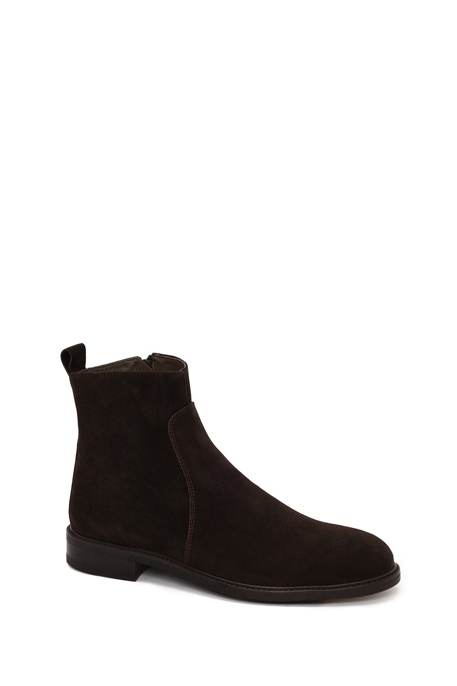 Male Brown Zip Closure Suede Casual Boots