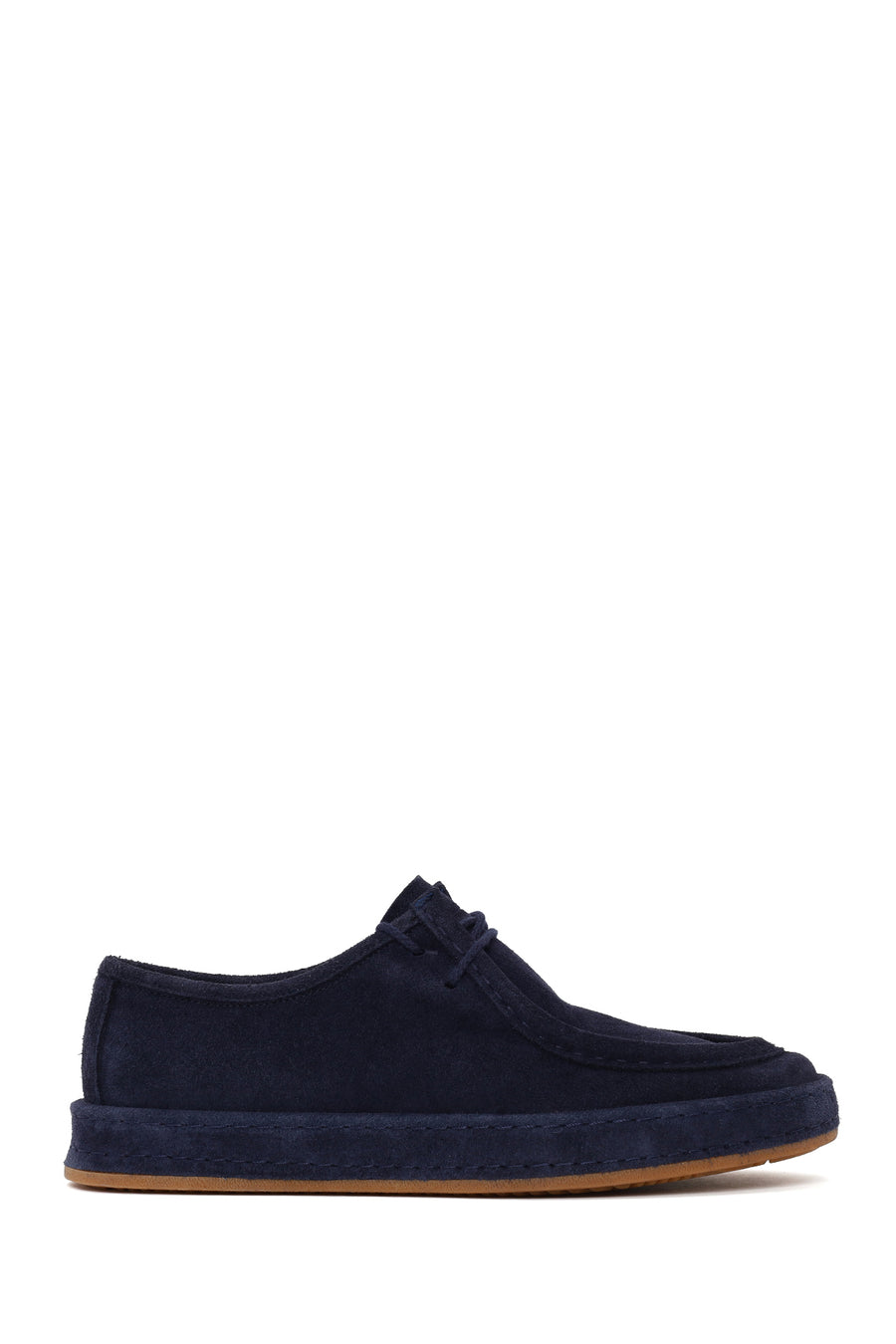 Male Navy Blue Lace-Up Suede Casual Shoes WM810001DS | Derimod