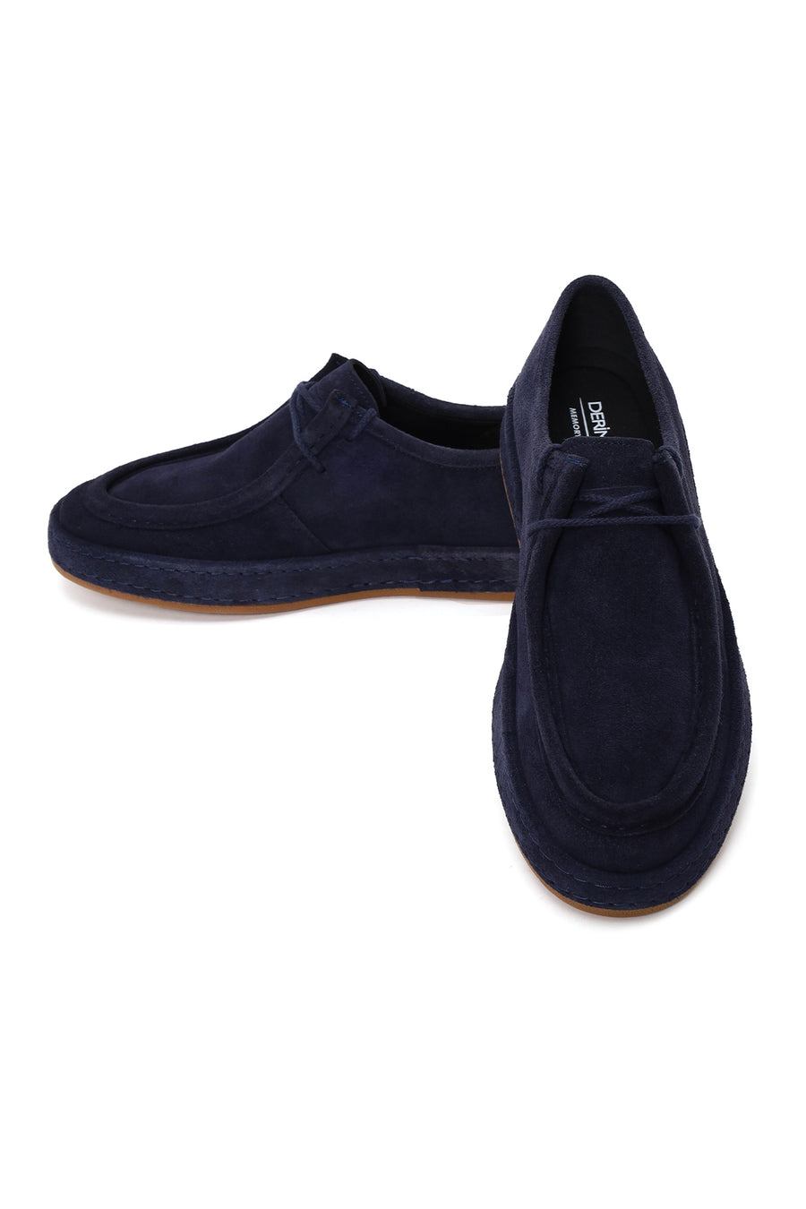 Male Navy Blue Lace-Up Suede Casual Shoes