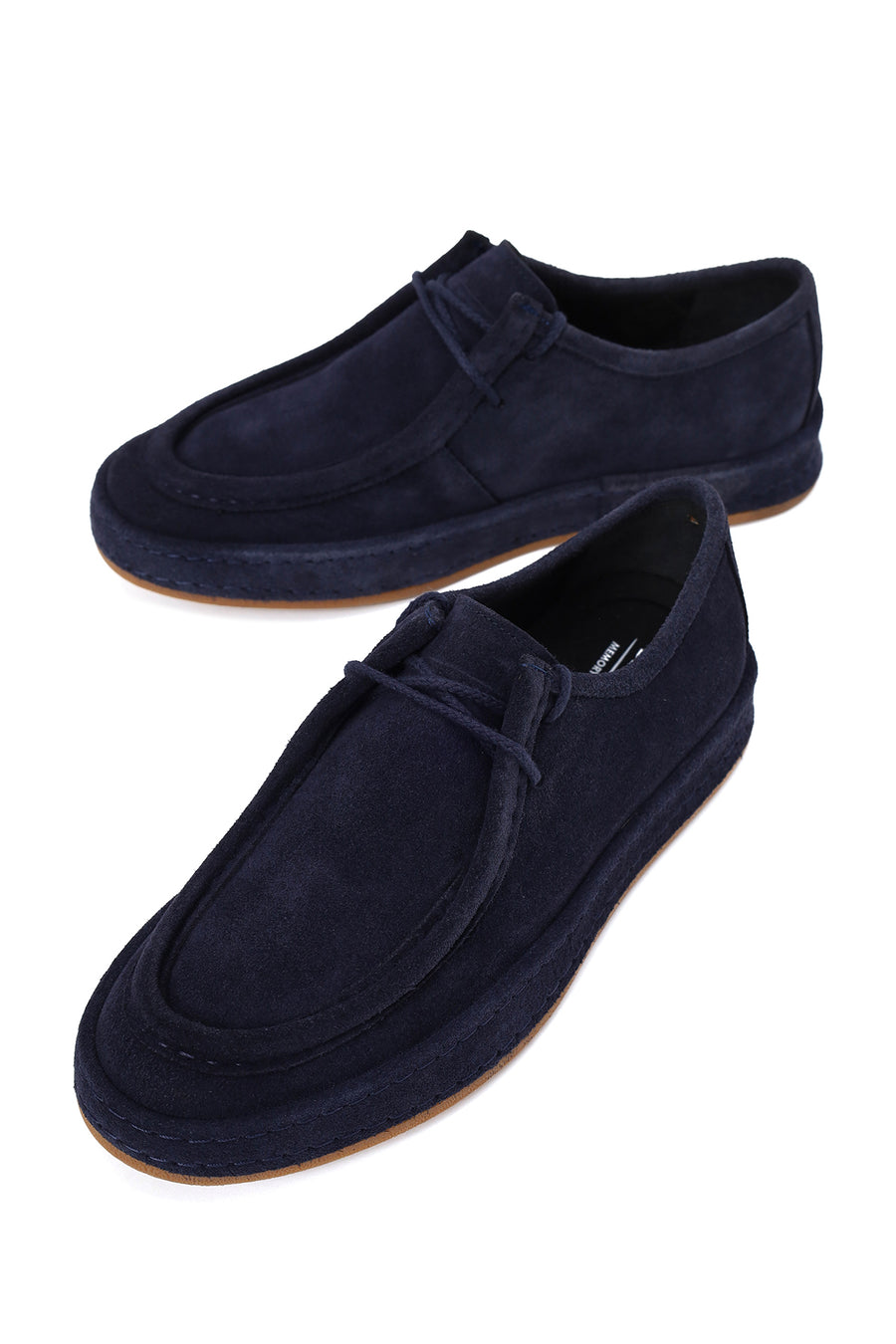 Male Navy Blue Lace-Up Suede Casual Shoes