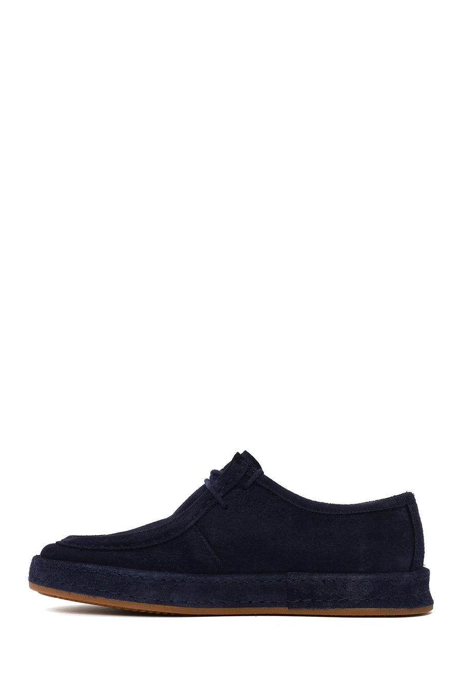 Male Navy Blue Lace-Up Suede Casual Shoes