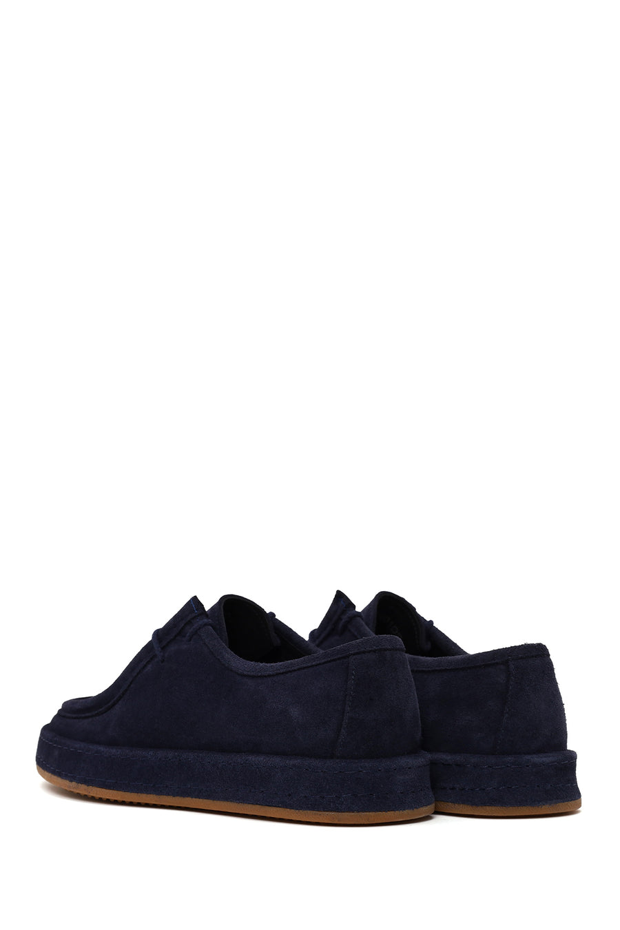 Male Navy Blue Lace-Up Suede Casual Shoes