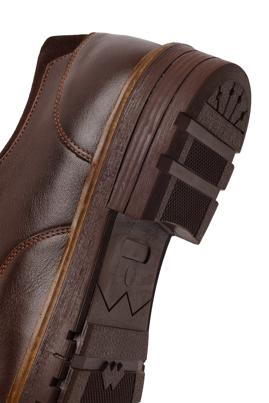 Male Brown Lace-up Leather Casual Shoes