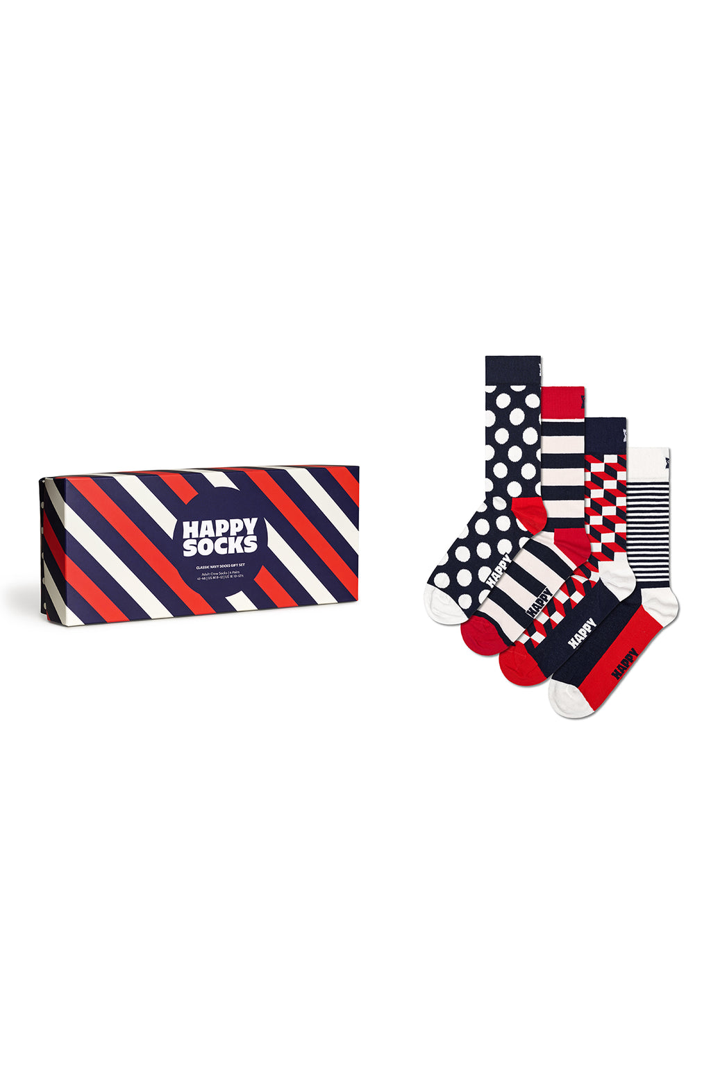 Happy Socks Erkek Lacivert 4’lü Pamuklu Çorap Seti