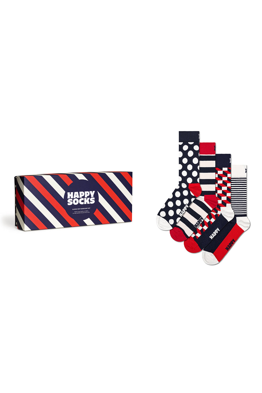 Happy Socks Male Navy 4-pack Cotton Sock Set XBDO09-6002 | Derimod
