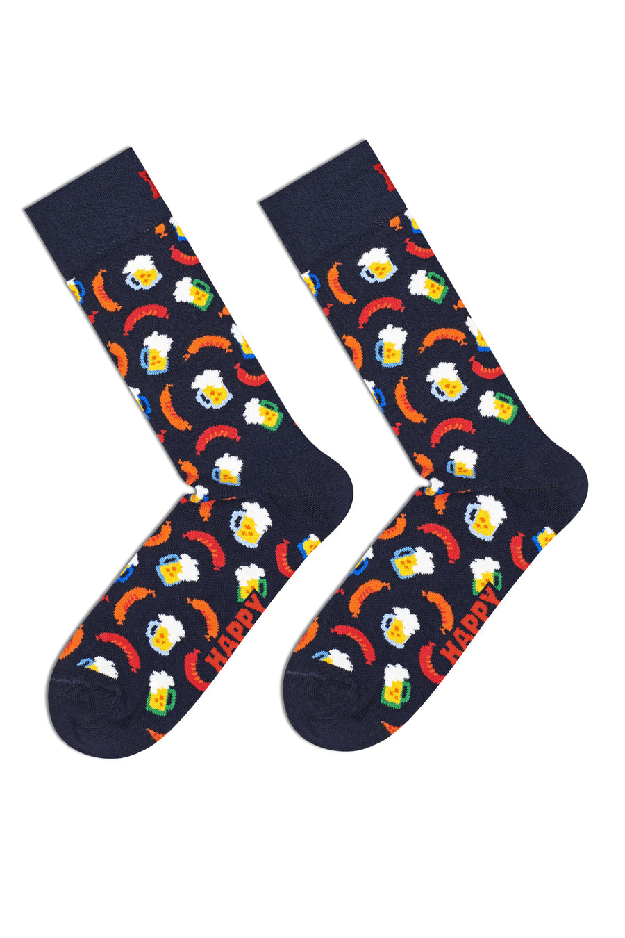 Happy Socks Male Multicolored Patterned Cotton 2-Pack Sock Set