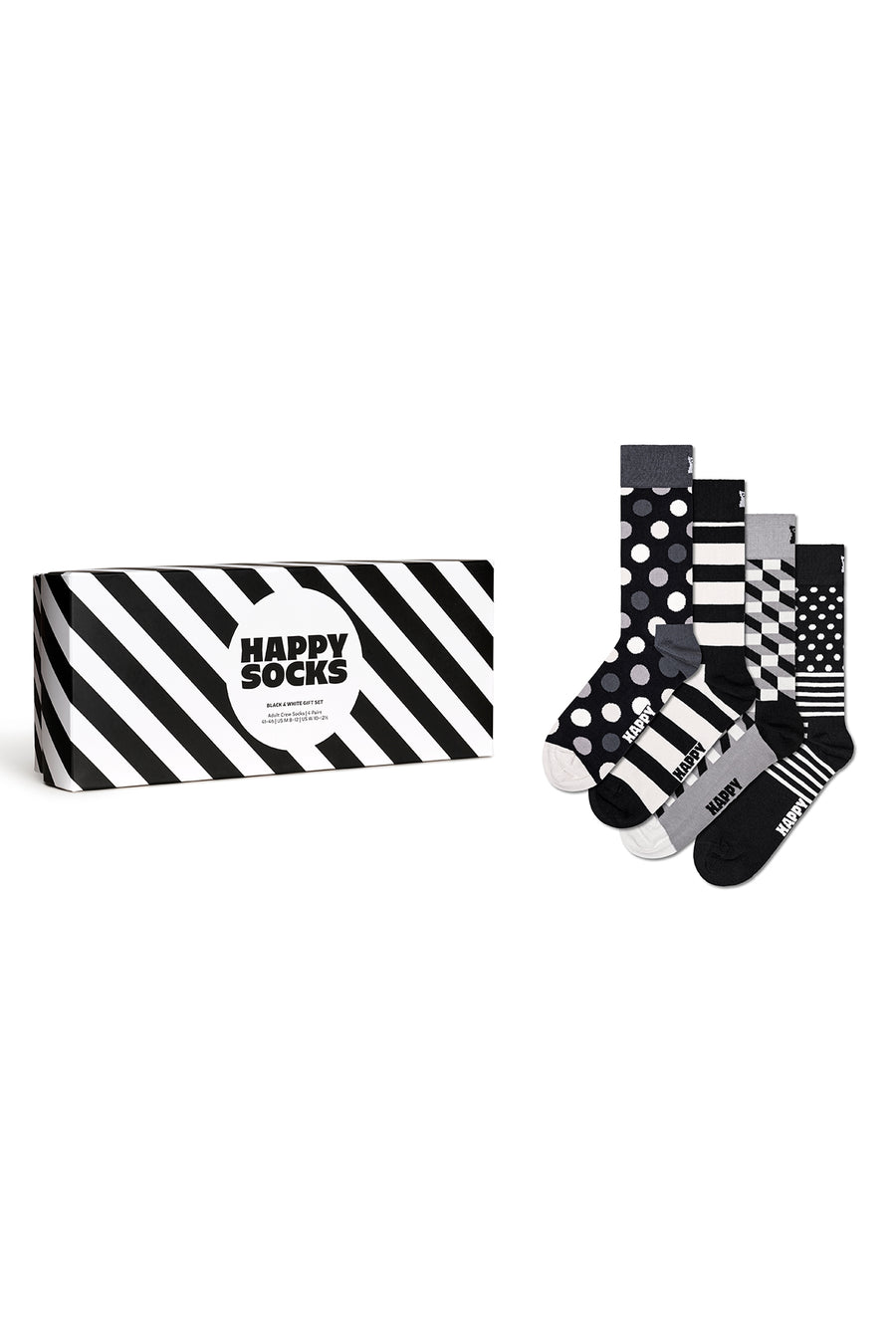 Happy Socks Woman Black Classic 4-Pack Cotton Sock Set XCBW09-9150 | Derimod