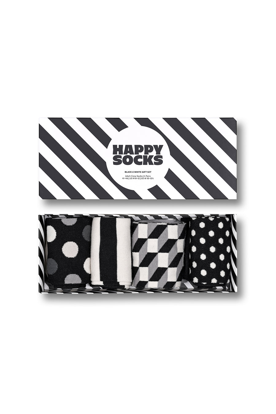 Happy Socks Woman Black Classic 4-Pack Cotton Sock Set