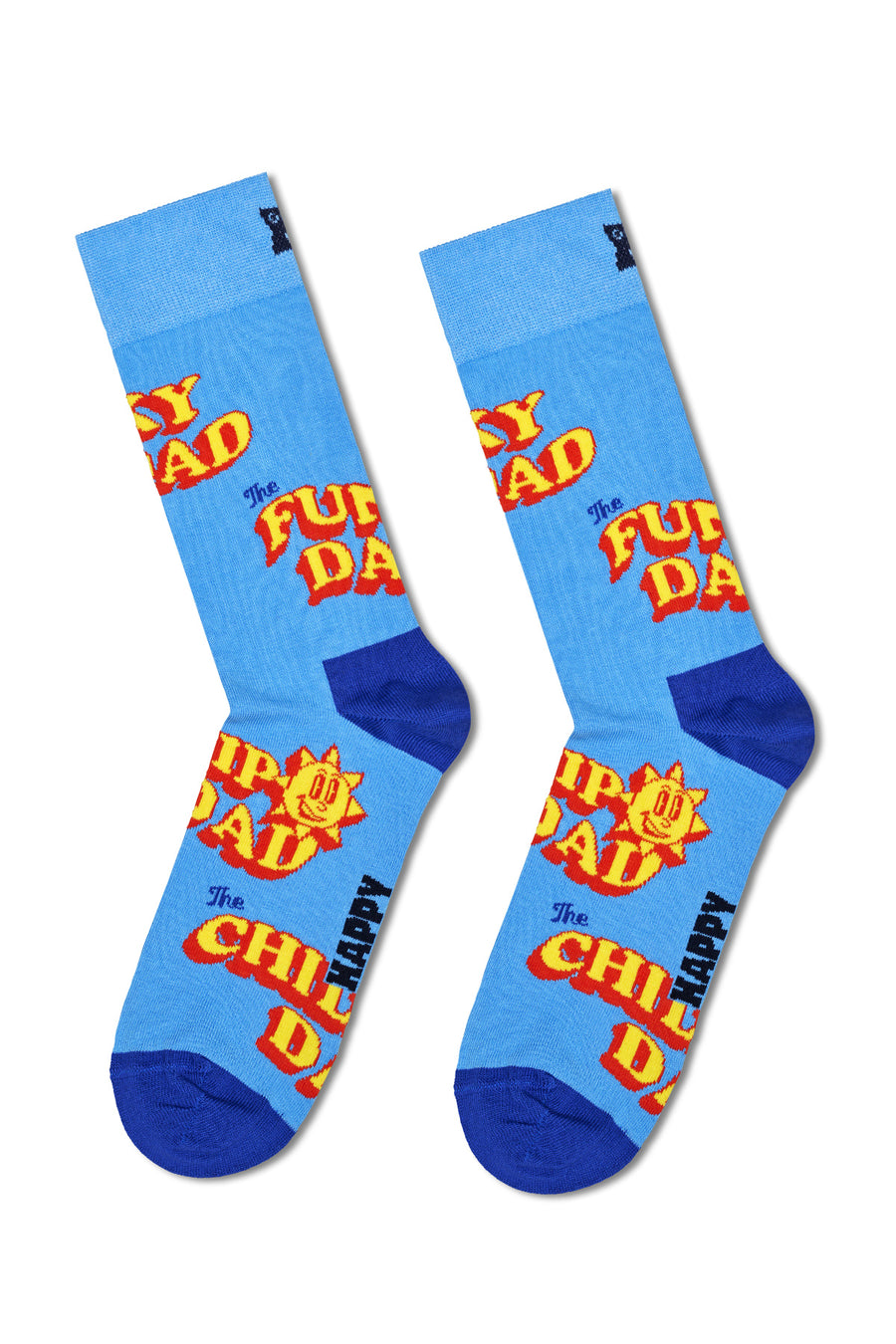 Happy Socks Male Multicolored Super Dad-Themed Pack of 3 Cotton Socks Set