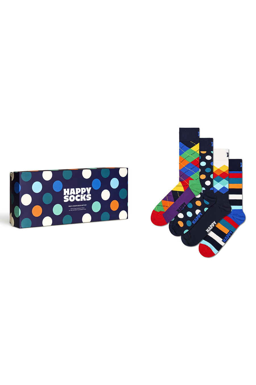 Happy Socks Woman Multicolored Patterned Cotton 4-Pack Sock Set XMIX09-6050 | Derimod