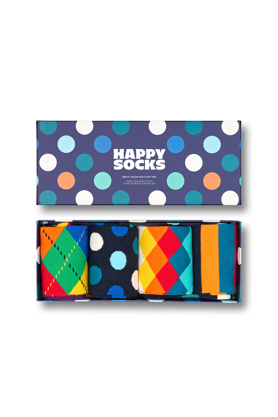 Happy Socks Woman Multicolored Patterned Cotton 4-Pack Sock Set