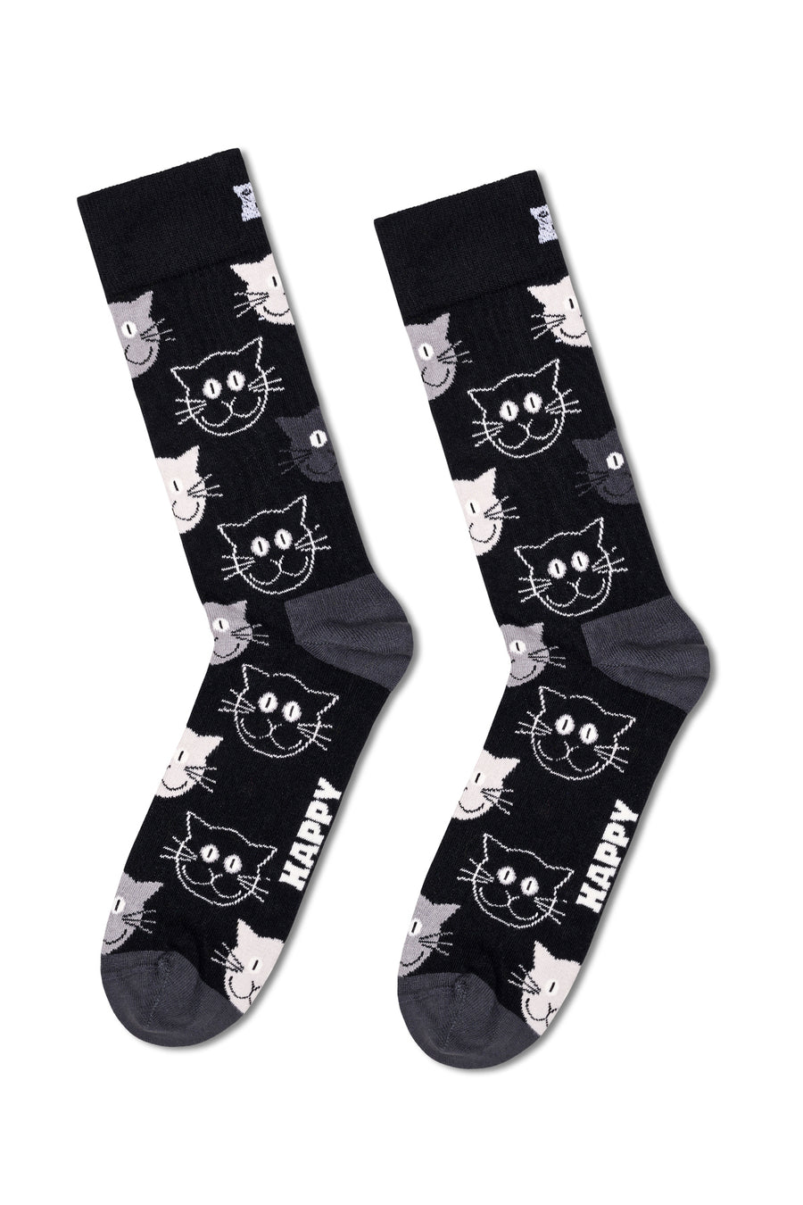 Happy Socks Woman Multicolored Cat Patterned Cotton 3-Pack Sock Set