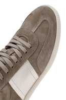 Women's Mink Lace-Up Suede Leather Sneakers | Derimod