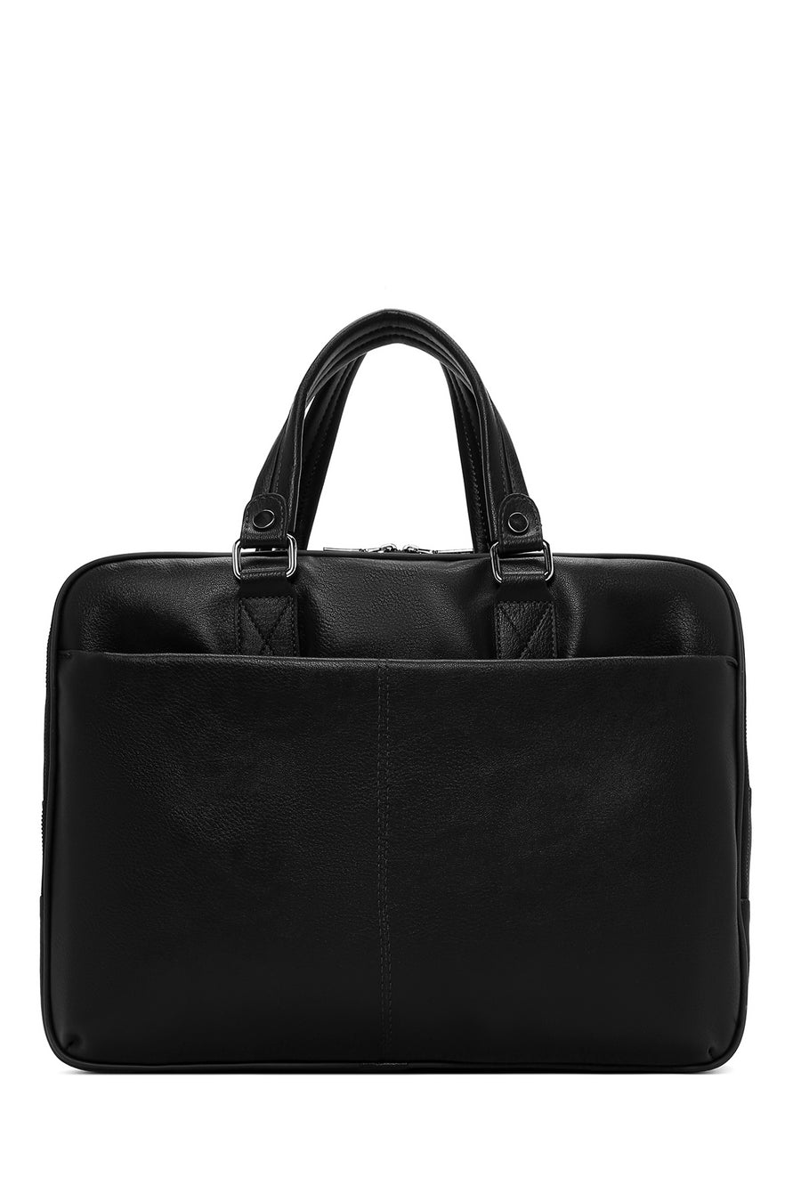 Men's Black Long Strap Briefcase