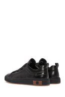 Men's Black Lace-up Leather Sneaker | Derimod