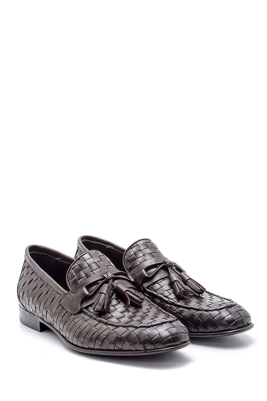 Men's Leather Knit Pattern Loafer