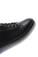 Men's Black Leather Sneaker | Derimod