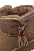 Woman Mink Thick-Soled Suede Teddy Boots | Derimod