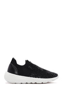 Derimod Zero Women's Black Thick Soled Fabric Sneaker | Derimod