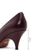 Woman Burgundy Heeled Leather Stiletto | Derimod
