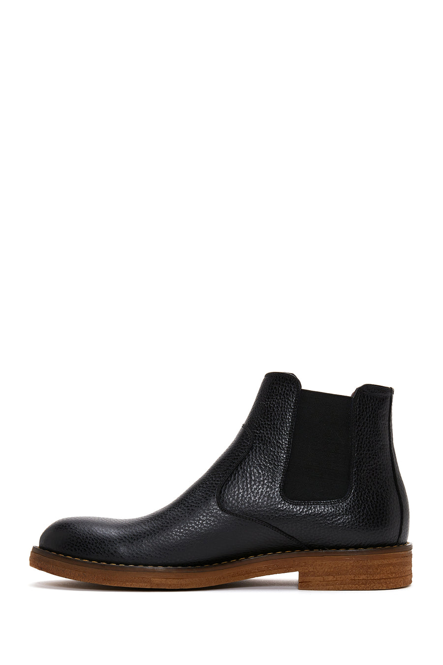 Men's Black Leather Casual Chelsea Boots