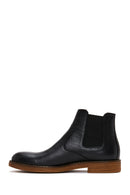 Male Black Leather Casual Chelsea Boots | Derimod