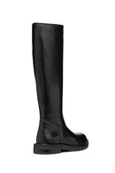 Geox Women's Black Serilda Zippered Leather Boots | Derimod