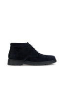 Geox Men's Navy Blue Spherica Nubuck Leather Boots | Derimod