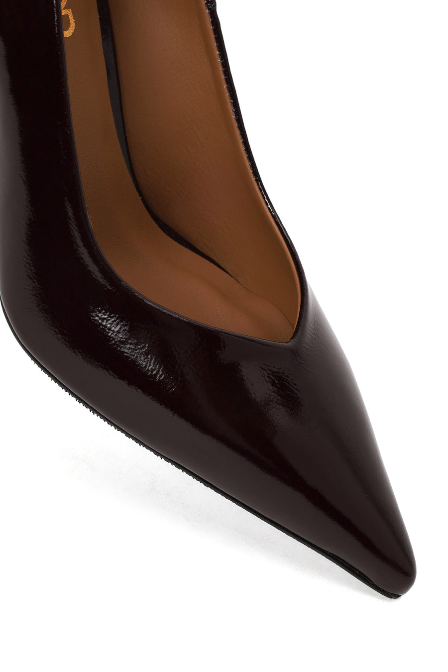 Woman Burgundy Thin-Heeled Patent Leather Leather Stiletto